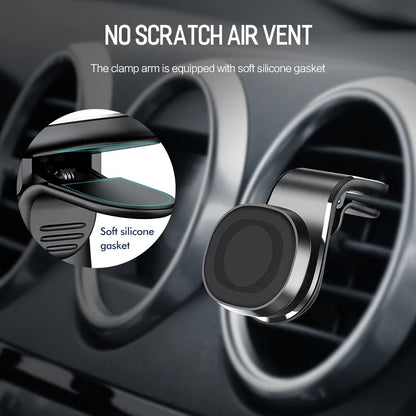 Magnetic Car Phone Holder - Universal Air Vent Mount with GPS Support for Smartphones