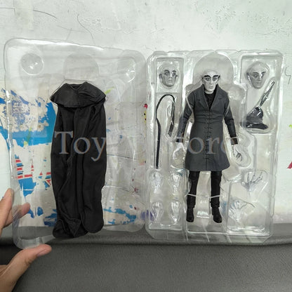 NECA Ultimate Black & White Count Orlok Nosferatu Action Figure – Horror Model Toy & Christmas Gift