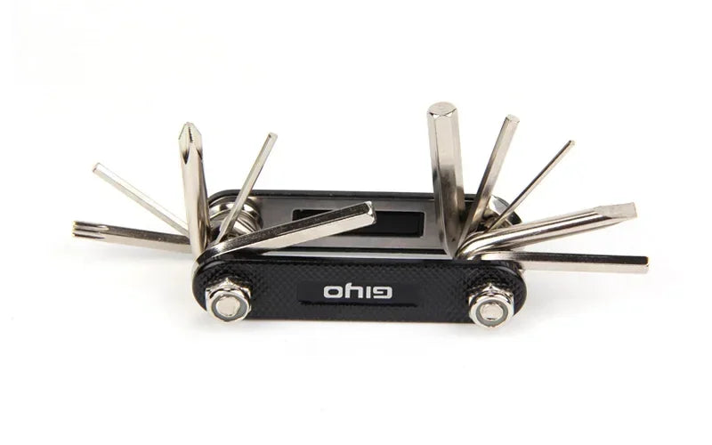 Multifunctional Bicycle Repair Kit – Pump, Tire Patch, Lever & Tools for Road Bike Maintenance