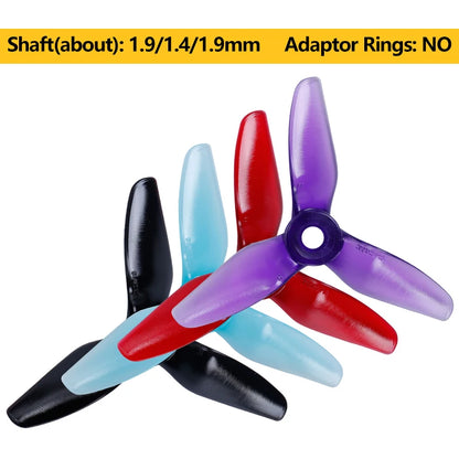 2 Pairs HQProp T3X3X3 3030 3-Blade Propellers – CW & CCW for RC FPV Freestyle 3" Toothpick & Cinewhoop Ducted Drones