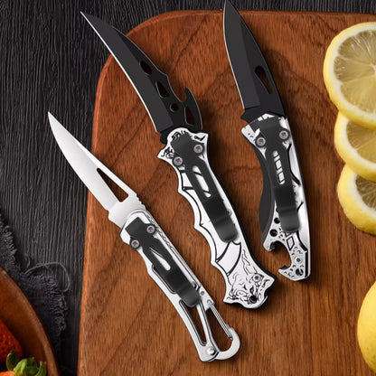 Stainless Steel Knife Back Clip - Compact Pocket Belt Clamp for Hiking, Camping & Outdoor Use