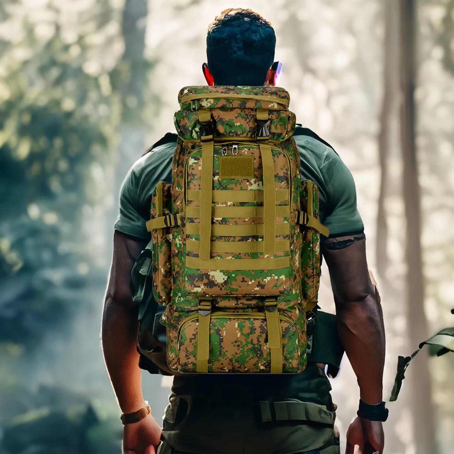 80L/100L Mountaineering Tactical Backpack - Large Outdoor Hiking, Camping & Travel Bag