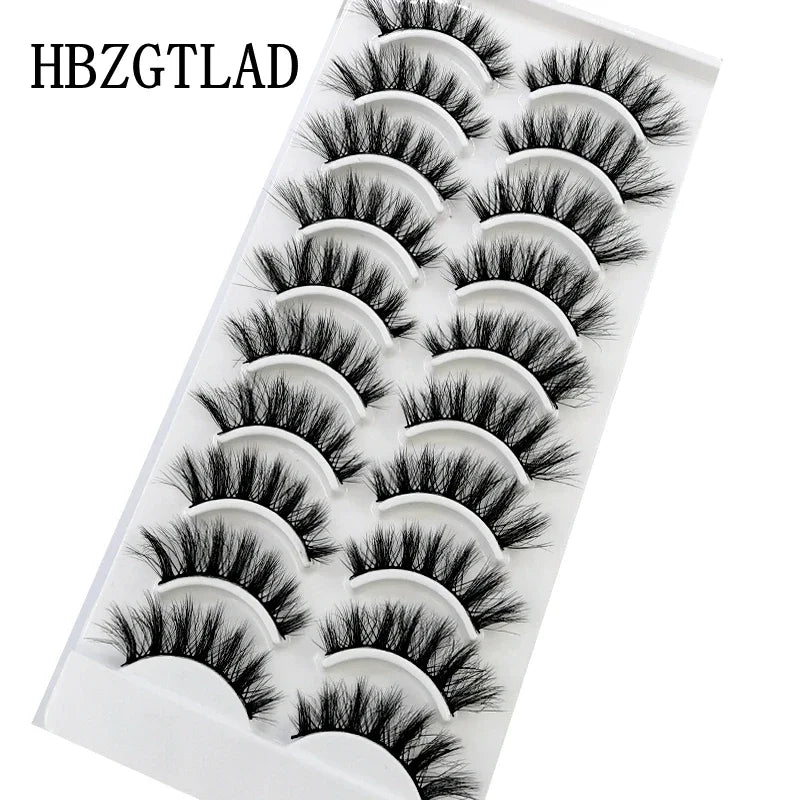10 Pairs 3D Mink False Eyelashes – Natural Long & Short Lash Extensions Makeup Kit (41 Styles)