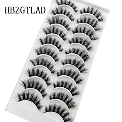 10 Pairs 3D Mink False Eyelashes – Natural Long & Short Lash Extensions Makeup Kit (41 Styles)