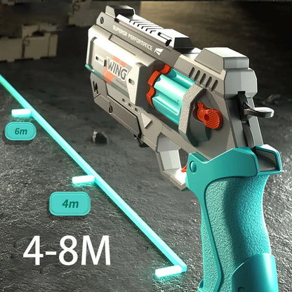 Kids Soft Bullet Gun Toy – EVA Foam Bullet Pistol, Rapid Deformation Revolver for Boys & Adults, Outdoor Shooting Gift