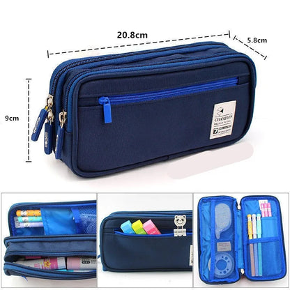 Large Capacity Pencil Case - Cute Pen Bag, Pen Box, and Storage for Boys & Girls - Ideal Gift for School and Office Supplies