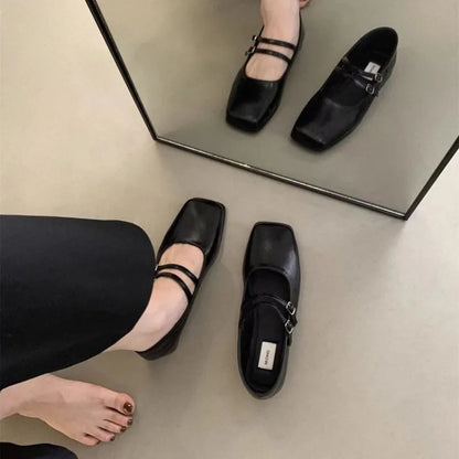 2024 Women’s Retro Flat Mary Jane Shoes – Soft Comfortable Ballet Flats