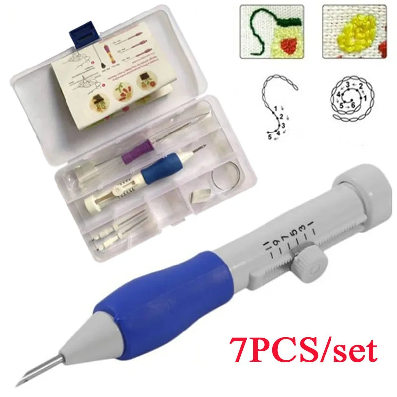 Interchangeable DIY Crafts Magic Pen | Embroidery Pencil Punch Thimble | Sewing Accessories | Embroidery Needle Tool