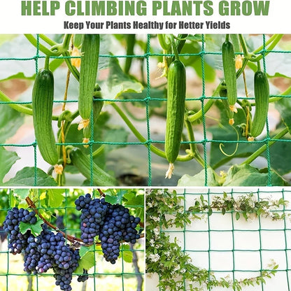 Heavy Duty Garden Climbing Plant Support Net – Durable Nylon Trellis Mesh for Cucumbers, Tomatoes & Fruit Plants