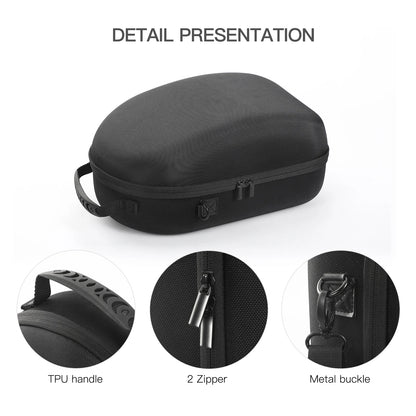 Meta Quest 3 VR Headset Hard EVA Carrying Case with Shoulder Strap – Travel Storage Bag for VR Accessories