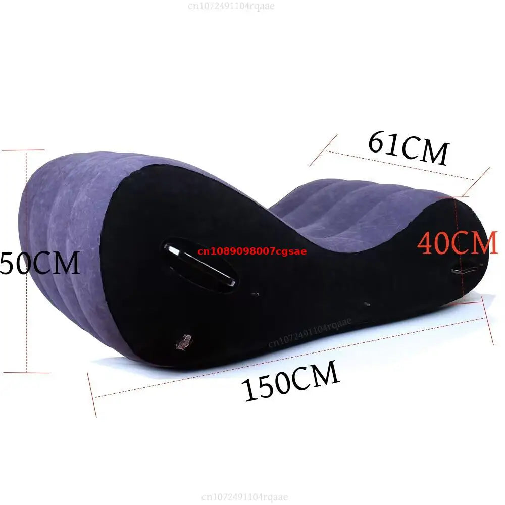 Modern Folding Sofa Bed - Portable Inflatable Travel Lounger with Armrests for Home, Garden, Beach & Camping