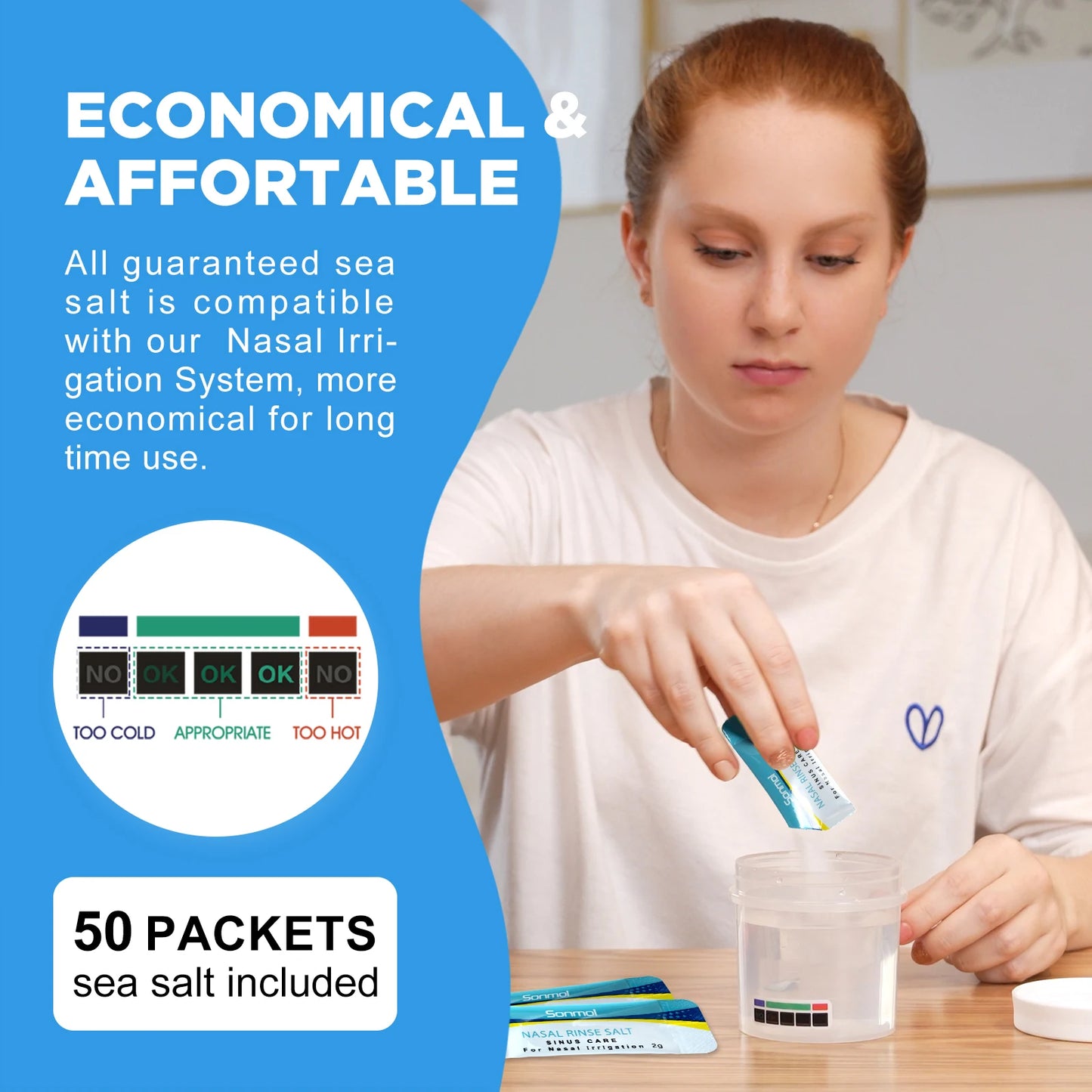 Electric Nasal Irrigation System – Includes 50 SaltPods, Nose Washer & Sinus Rinse Cleaner for Congestion Relief