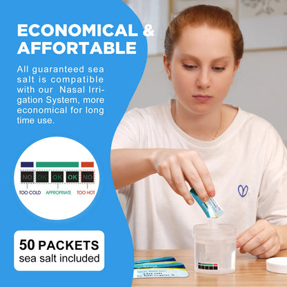 Electric Nasal Irrigation System – Includes 50 SaltPods, Nose Washer & Sinus Rinse Cleaner for Congestion Relief
