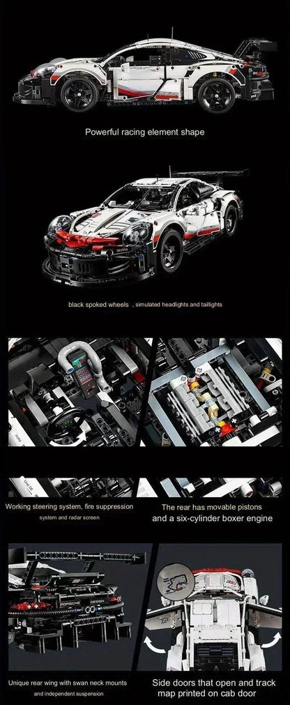 1580+PCS Technical Super Sports Car Building Kit – 1:10 Scale DIY Model Race Car Toy for Kids & Collectors