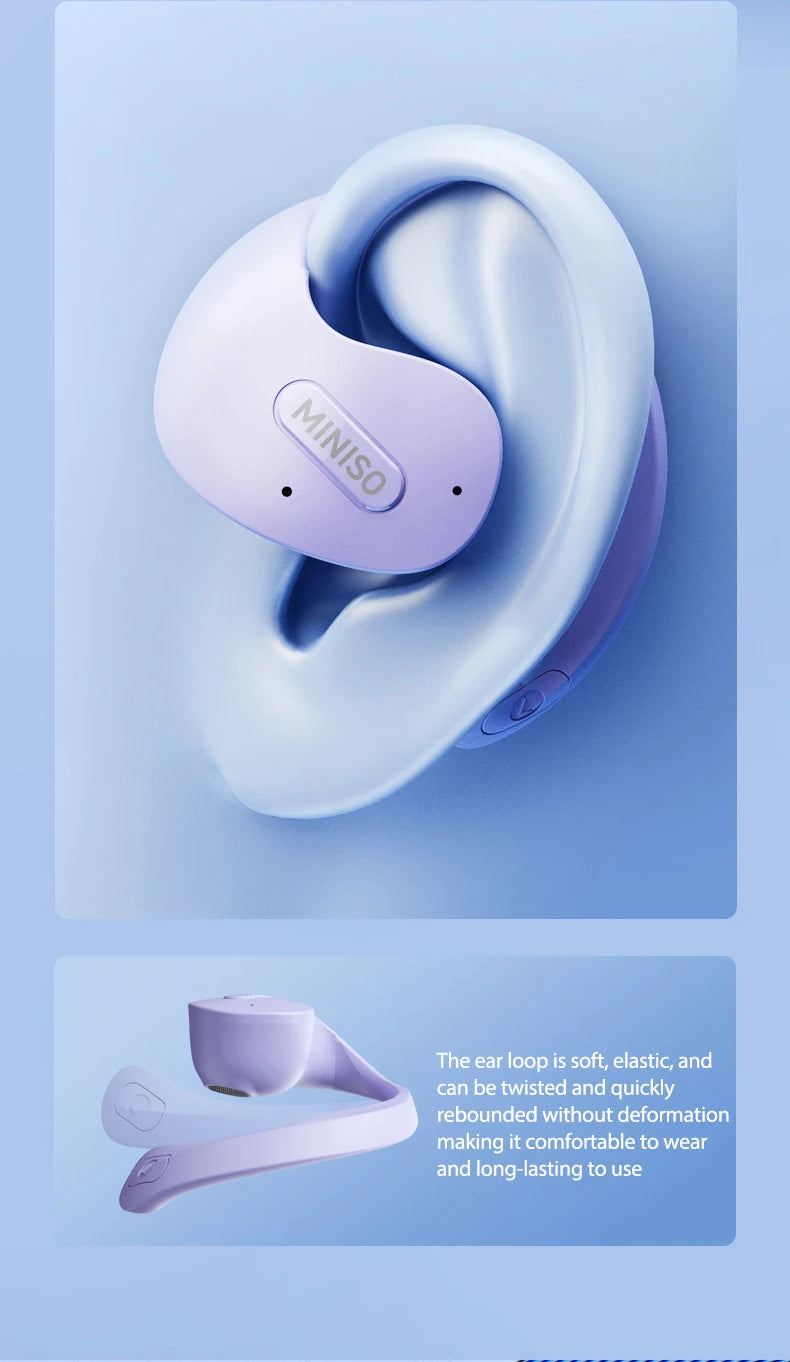 MINISO X15Pro Translator Bluetooth Earphones — Wireless Headset for Travel & Office, 5.4 AI Translation, ASMR App Compatible
