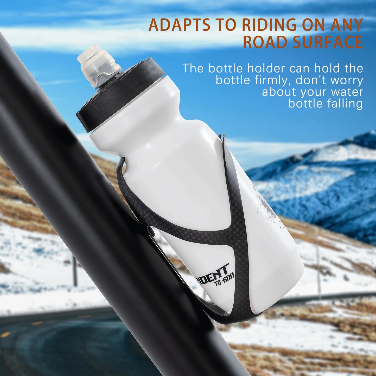 HUALONG 3K Carbon Fiber Bicycle Water Bottle Cage - Ultra-Light Matte Black MTB, Road & Gravel Bike Bottle Holder