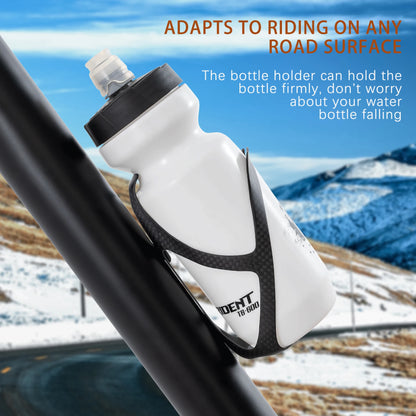 HUALONG 3K Carbon Fiber Bicycle Water Bottle Cage - Ultra-Light Matte Black MTB, Road & Gravel Bike Bottle Holder
