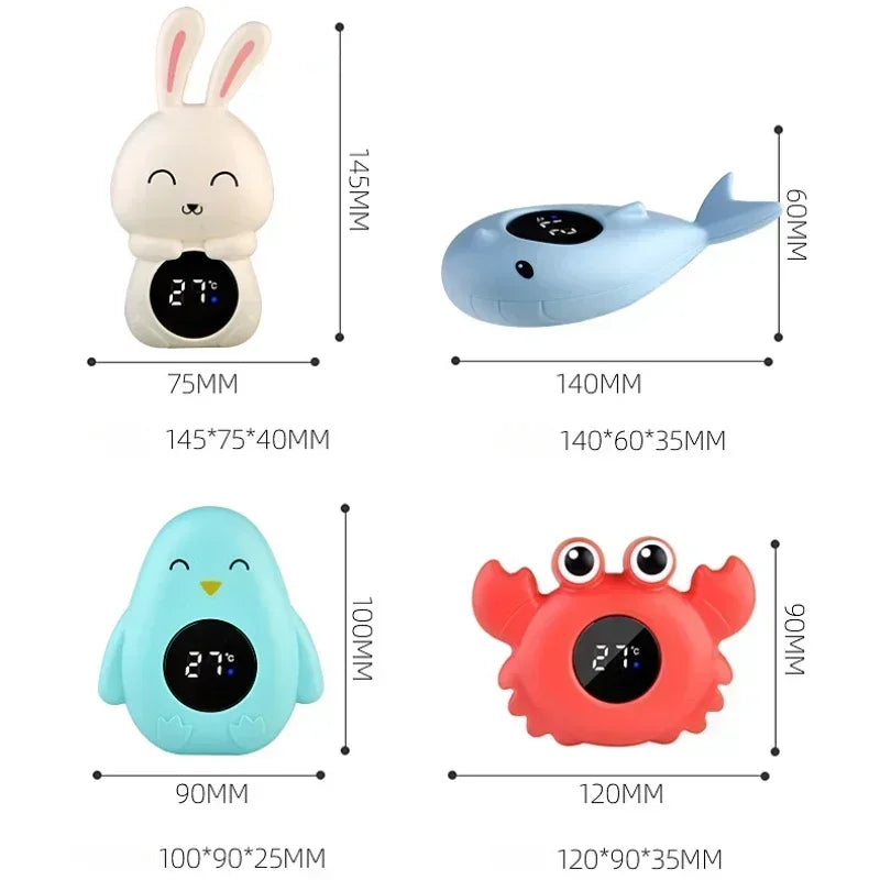 Floating Digital Baby Bath Temperature Meter | LED Display Temperature Tester for Water Safety | Cartoon Design