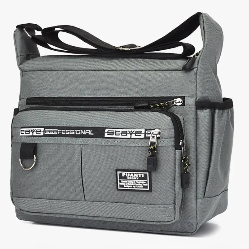 Men’s Messenger Bag – Waterproof Oxford Crossbody Shoulder Bag, Small Sling Pack for Work, Business, Satchel Purse