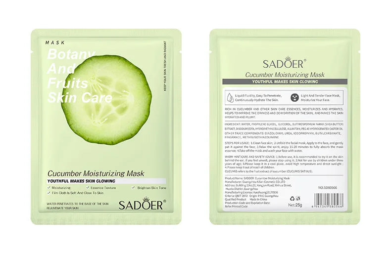 8PCS Natural Plant Facial Masks – Korean Skincare Hydrating, Moisturizing & Firming Face Care Set