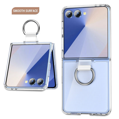 Shockproof Ring Holder Case for Samsung Galaxy Z Flip 7/6/5/4/3 5G - Hard PC Armor Protective Back Cover