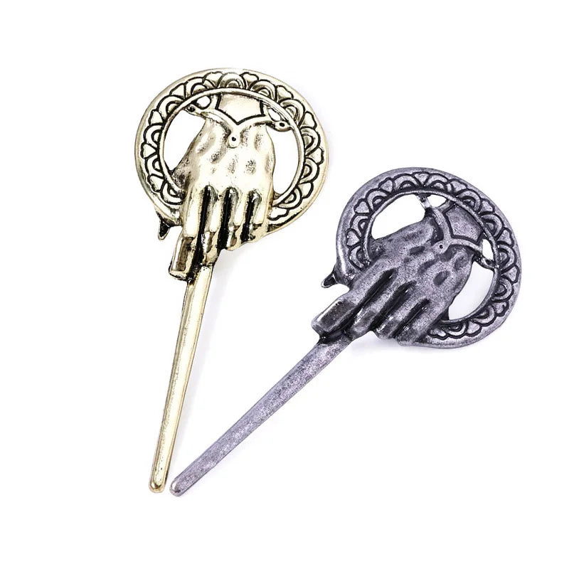 Hand of the King Brooch Badge – Song of Ice & Fire Inspired Vintage Punk Finger Fist Pin Jewelry for Men & Women Cosplay Fan Gift