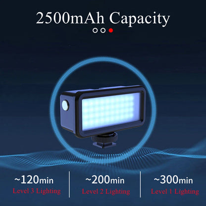 40M Underwater Waterproof LED Fill Light for GoPro HERO 11/10/9 & DJI OSMO Action 3 – Diving Camera Lighting Accessory