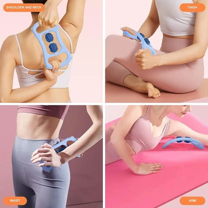 9-Wheel Fascia Muscle Roller – Cellulite Massage Tool for Relieving Muscle Soreness & Reducing Thigh, Calf, and Arm Cellulite