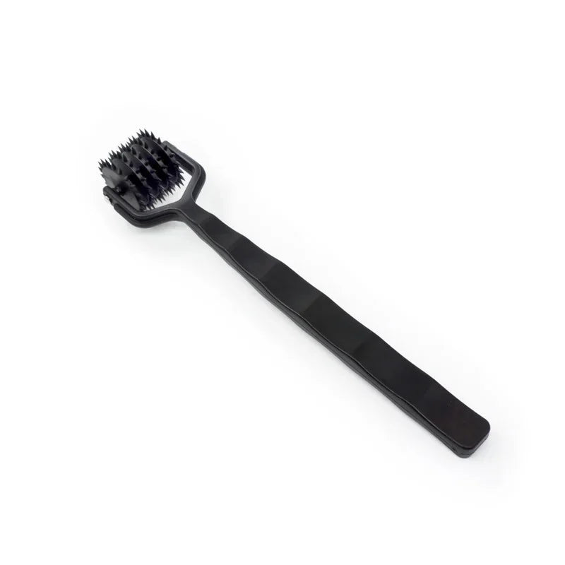 BDSM Mini Wartenberg Pinwheel — Sensation Fetish Spiked Metal Wheel with Sheath, Three-Wheel Design