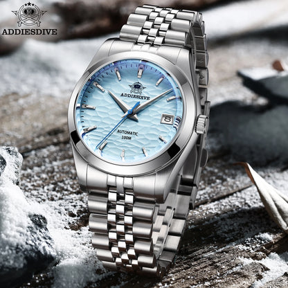 ADDIESDIVE 2024 Luxury Couple Watches – Sapphire Crystal Automatic Mechanical NH35A Steel Wristwatch for Men & Women Gift