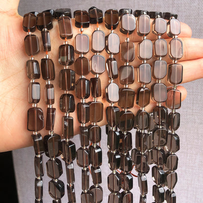 Natural Gemstone Rectangle Beads - 8x12mm Amethyst Citrine Lapis Lazuli Spacer Beads for DIY Jewelry Making & Bracelets