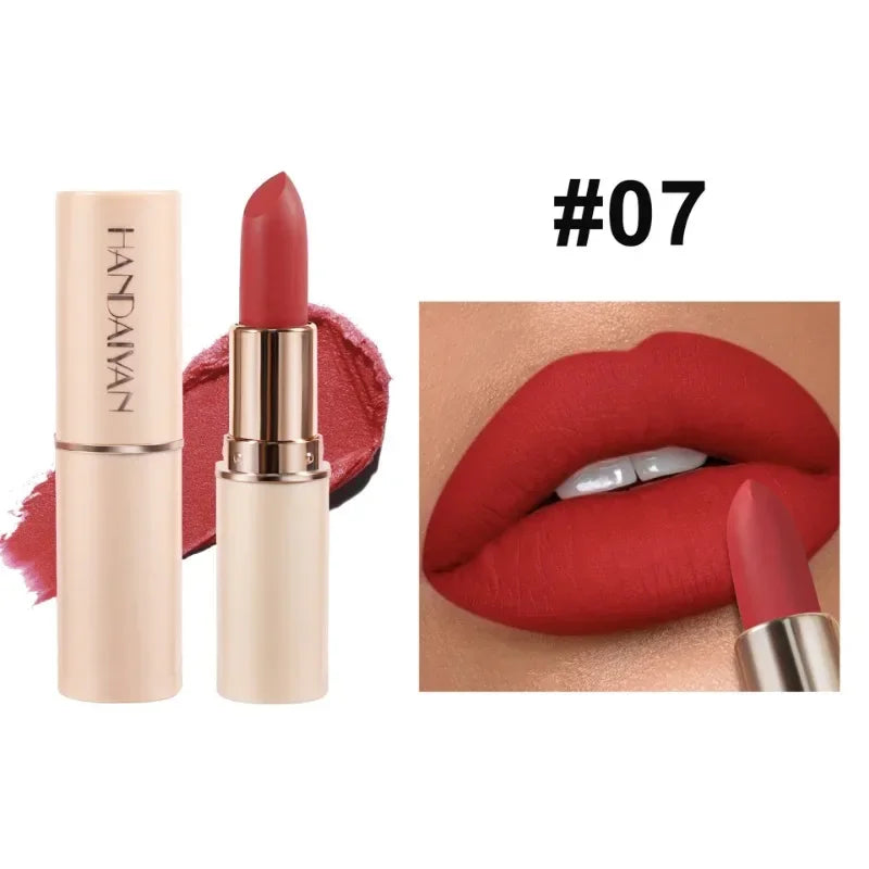 Deep Red Matte Lipstick – 8 Colors, Waterproof, Non-Stick Cup, Velvet Lip Balm, Dark Red Lipsticks for Easy Application