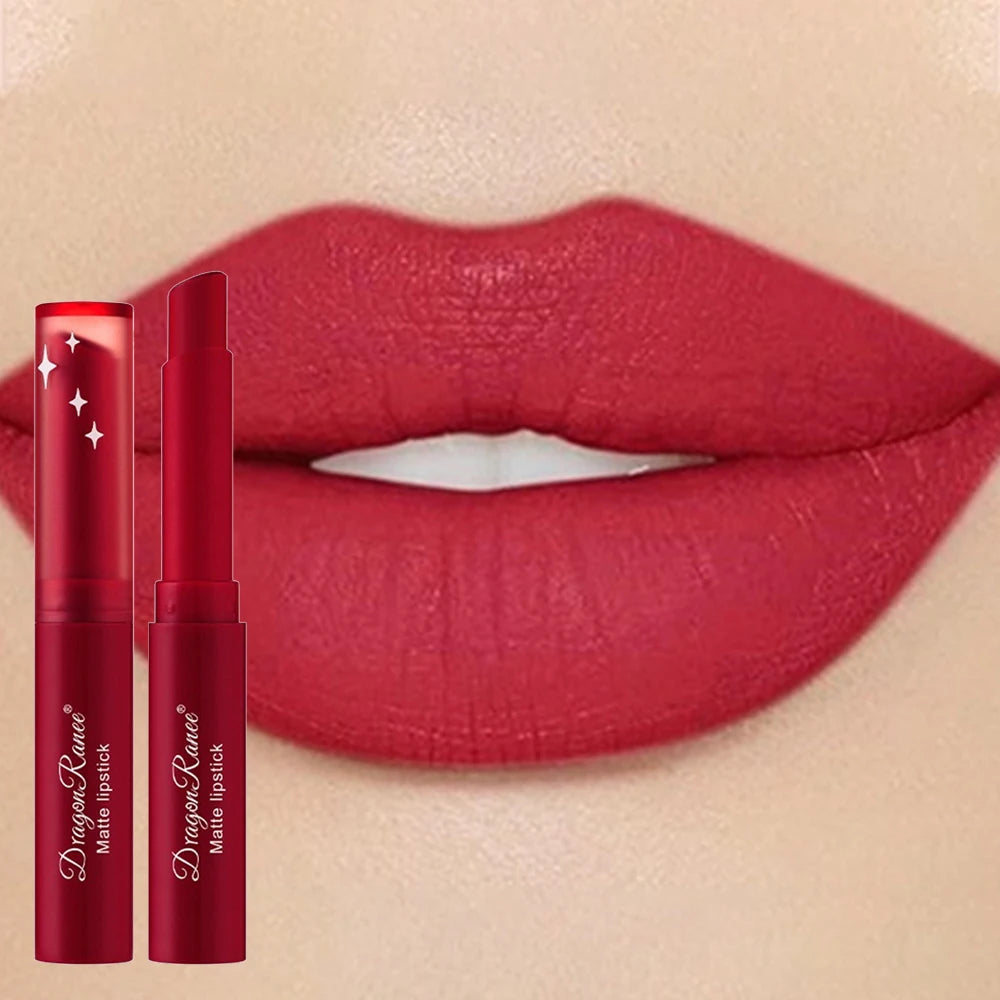 Nude Matte Waterproof Lipstick – Long-Lasting Velvet Red Lipsticks for Women, Non-Fading Lip Makeup