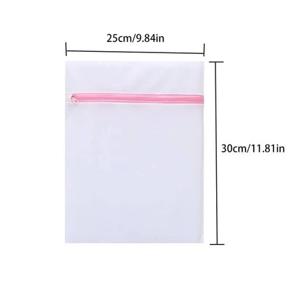 Transparent Zippered Laundry Mesh Pocket Set - 2Pcs/7Pcs, 6 Sizes, Reusable & Sturdy for Washing Machine Protection
