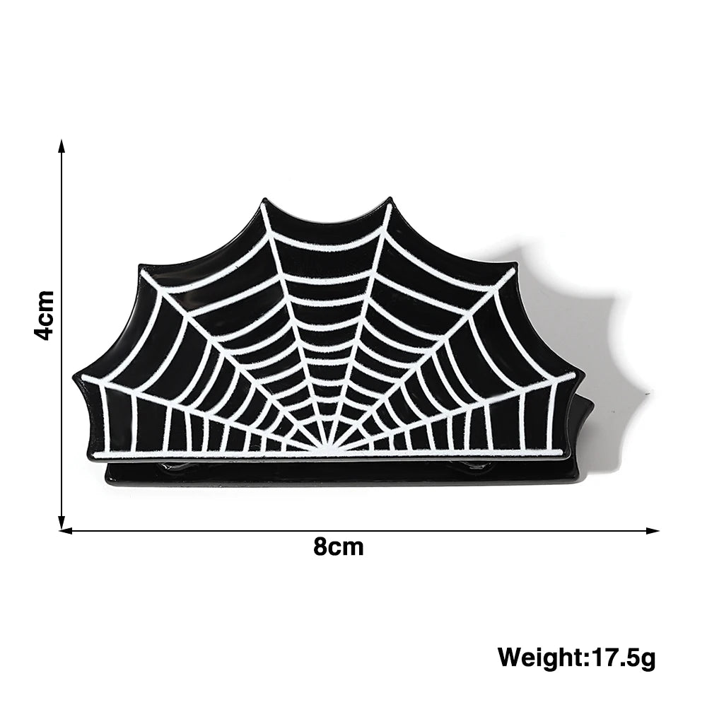 AENSOA Halloween Hairpin | Pumpkin, Skull, Butterfly & Ghost Acrylic Shark Clip for Women