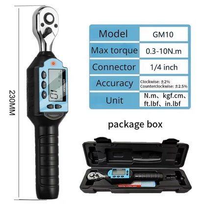 New Digital Preset Torque Wrench | 1/2", 3/8", 1/4" Bidirectional Ratchet for Professional Bicycle Repair
