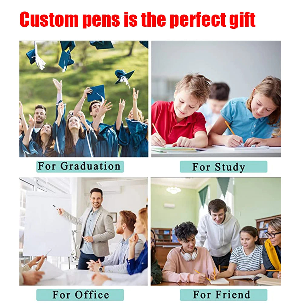 Customized Ballpoint Pen with Stylus - Personalized Metal Name & Logo Pen for Business, Graduation & Gifts