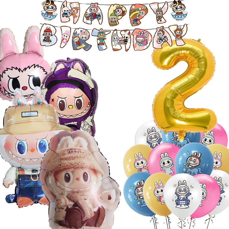 Doll Birthday Party Supplies – Disposable Tableware, Balloons, Banner & Stickers