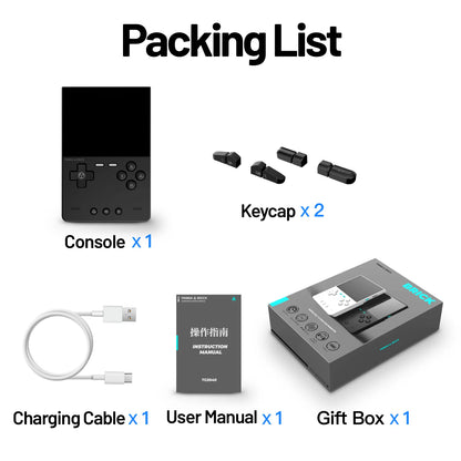 TRIMUI BRICK Handheld Game Console – 3.2'' IPS Screen, Linux System, LED Lighting, Metal Back Panel, Free Keycap Gifts