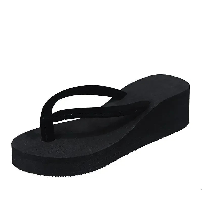Women’s Summer Wedge Slide Sandals – Memory Foam Beach Flip Flops & Home Slippers, Comfortable Casual Footwear