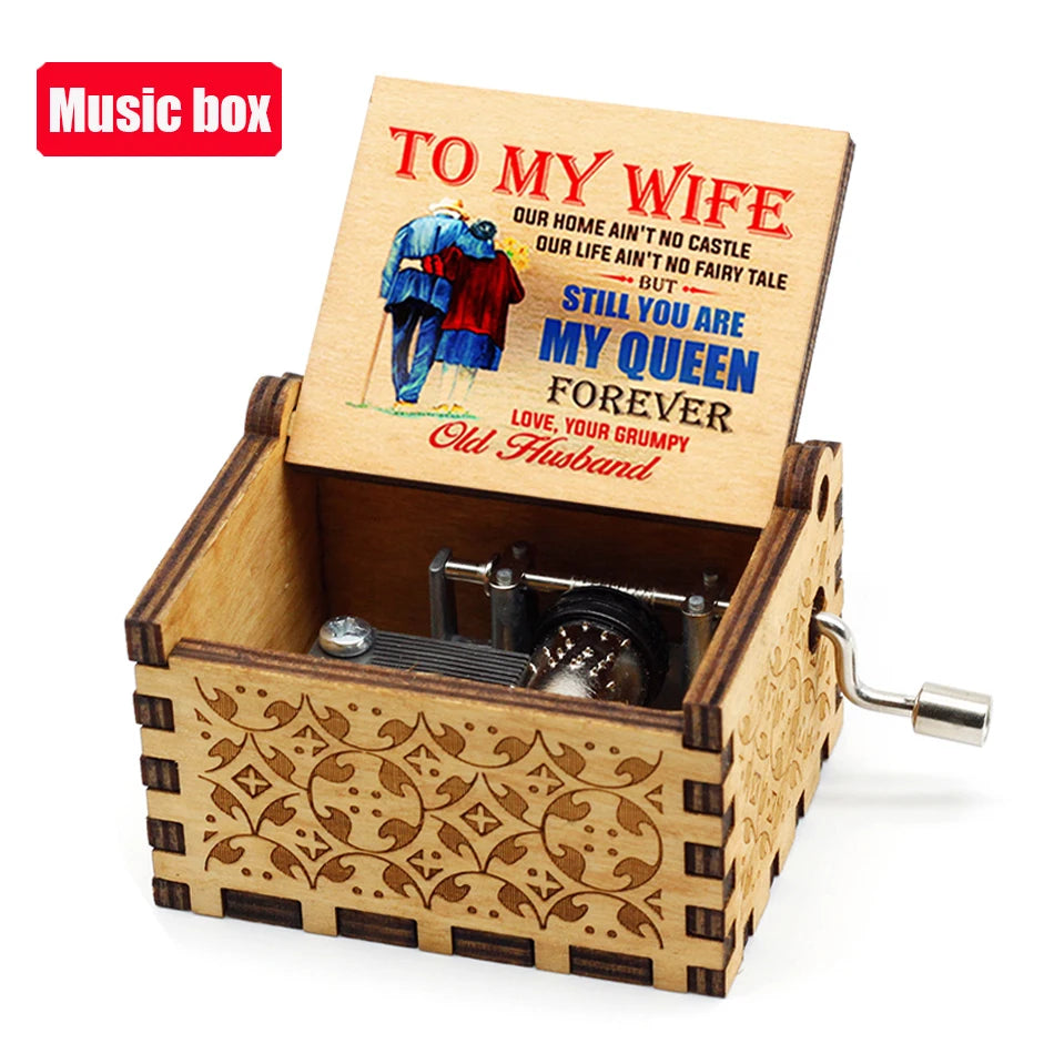 The Nightmare Before Christmas Music Box - Vintage Wooden Hand-Crank Musical Gift