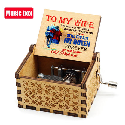 The Nightmare Before Christmas Music Box - Vintage Wooden Hand-Crank Musical Gift