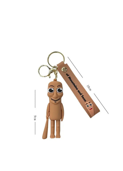 Italian Brainrot Cartoon Keychain – Funny Tung Tung Tung Anime PVC Key Ring Pendant Gift
