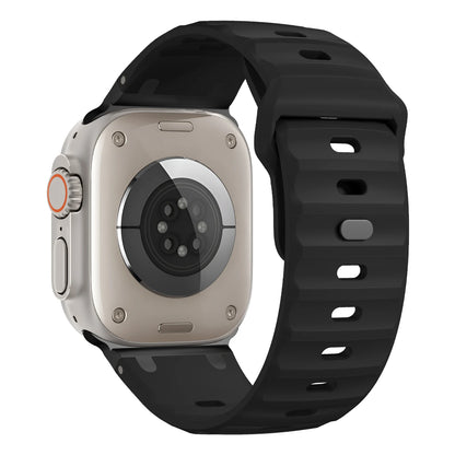 Sport Silicone & Stainless Steel Strap for Apple Watch — Fits Ultra 2 & Series 10/9/8/7/SE (44–49mm)