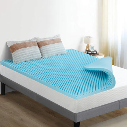 4" Memory Foam Mattress Topper - Outdoor & Indoor Use, Pressure-Relieving Yoga Pad, CertiPUR Certified