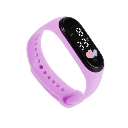 Kawaii Kids Smart Watch – Waterproof Digital Sports Watch for Boys & Girls with Silicone Strap