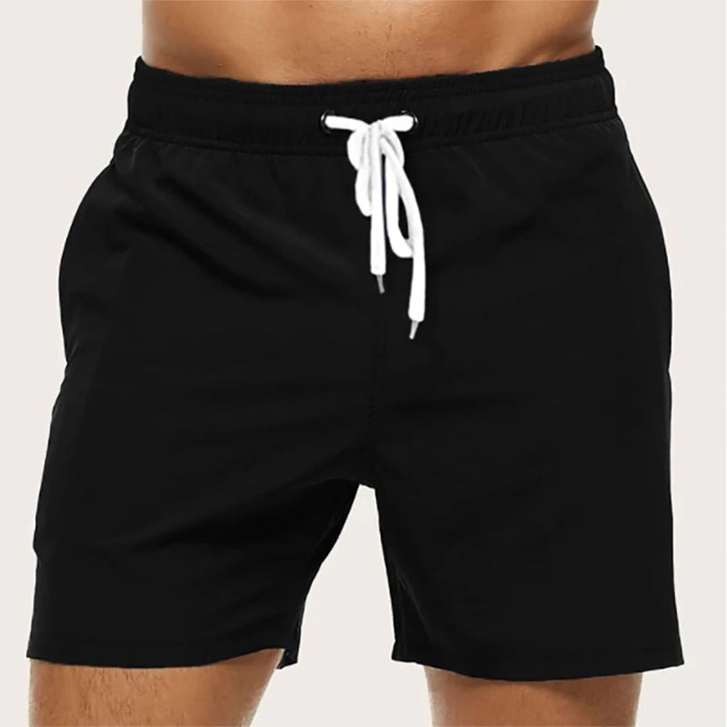 Men’s Quick Dry Swim Trunks – Summer Beach Board Shorts with Side Pockets Mesh Lined Swimwear Bathing Suit