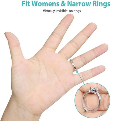 Silicone Invisible Ring Sizer Set – 8 Sizes Anti-Slip Ring Adjuster & Retainer for Loose & Large Rings Fit Fix Holder