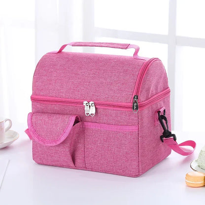 Reusable Insulated Lunch Bag 8L – Leakproof Waterproof Thermal Cooler & Warm Keeper Lunch Box for Men and Women, Multifunctional Carry Bag