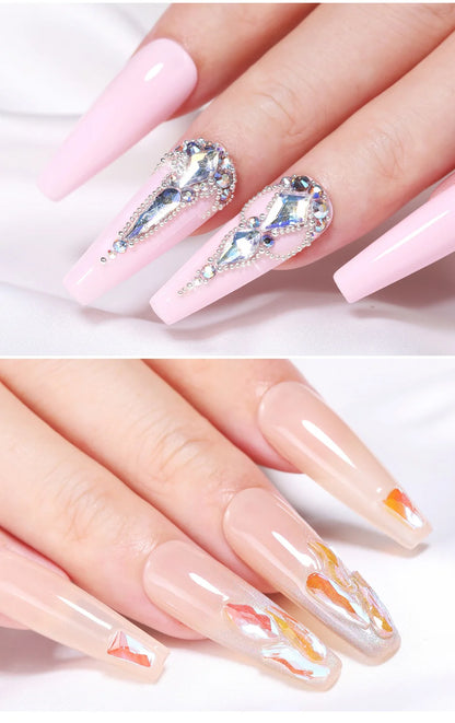 BORN PRETTY 10g Gel Nail Glue for Rhinestones - Super Adhesive, No Wipe Nail Gem Glue for 3D Crystals, Beads, Diamonds & Stickers